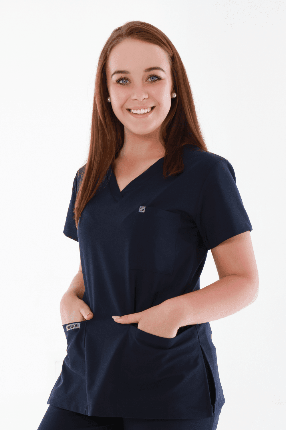 Ladies Navy Top-15 SCRUBOS scrubs | High-quality medical scrubs | Best scrubs in South Africa Ladies Navy Top