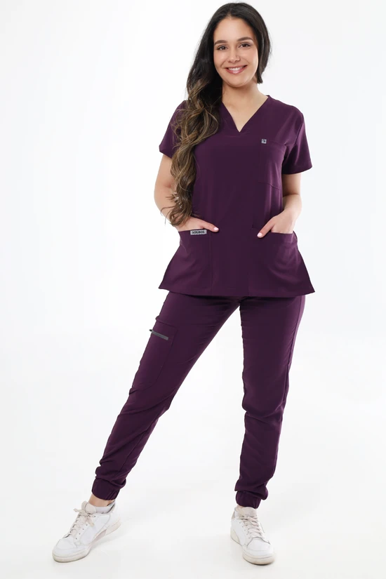 FrontRunner Ladies Plum Jogger Scrub Pants