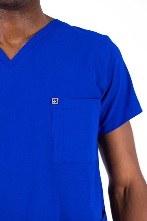 Scrubos FrontRunner Men Royal Blue Scrub Top