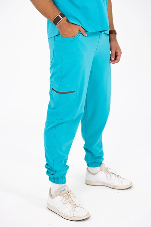 Scrubos Frontrunner Mens Aqua Jogger Scrub Pants